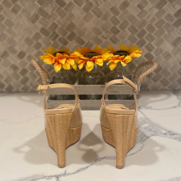 Gucci Patent Leather Slingback Platform Espadrille Wedge Sandal - Picture 4 of 8